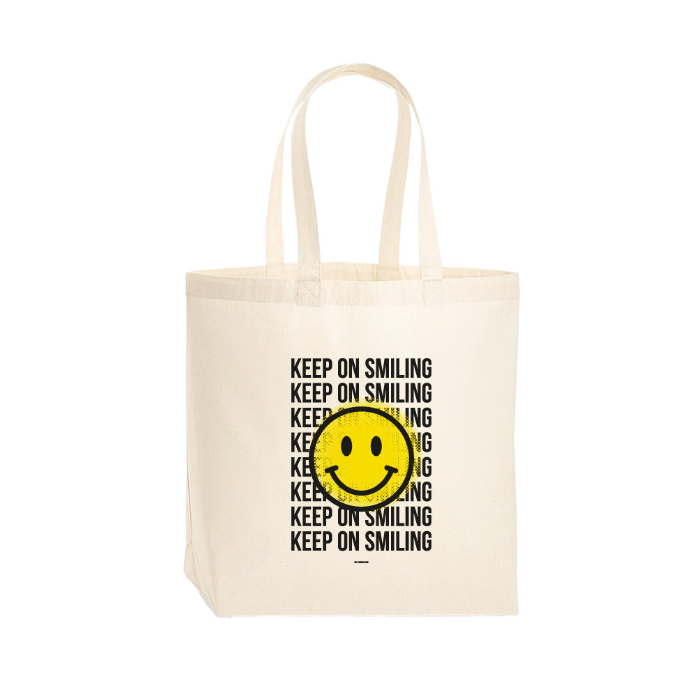 Katoenen tas - Keep on smiling